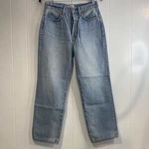 Pistola Jeans | Hemp Cotton | Button Fly 90s Straight Light Wash | Size 26
